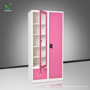 Cabinet indien de garde-robe de meubles en acier de chambre à coucher